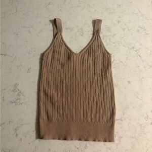 Tahari Ribbed Beige Camisole